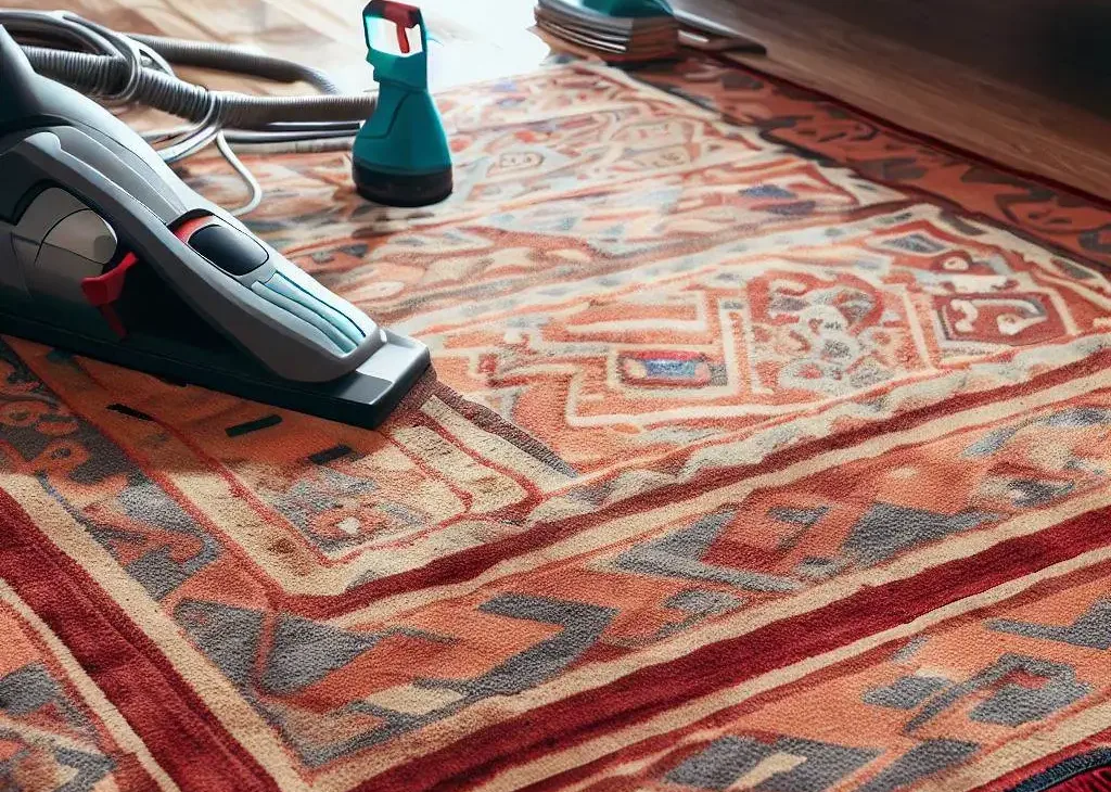 clean rug on hardwood floor